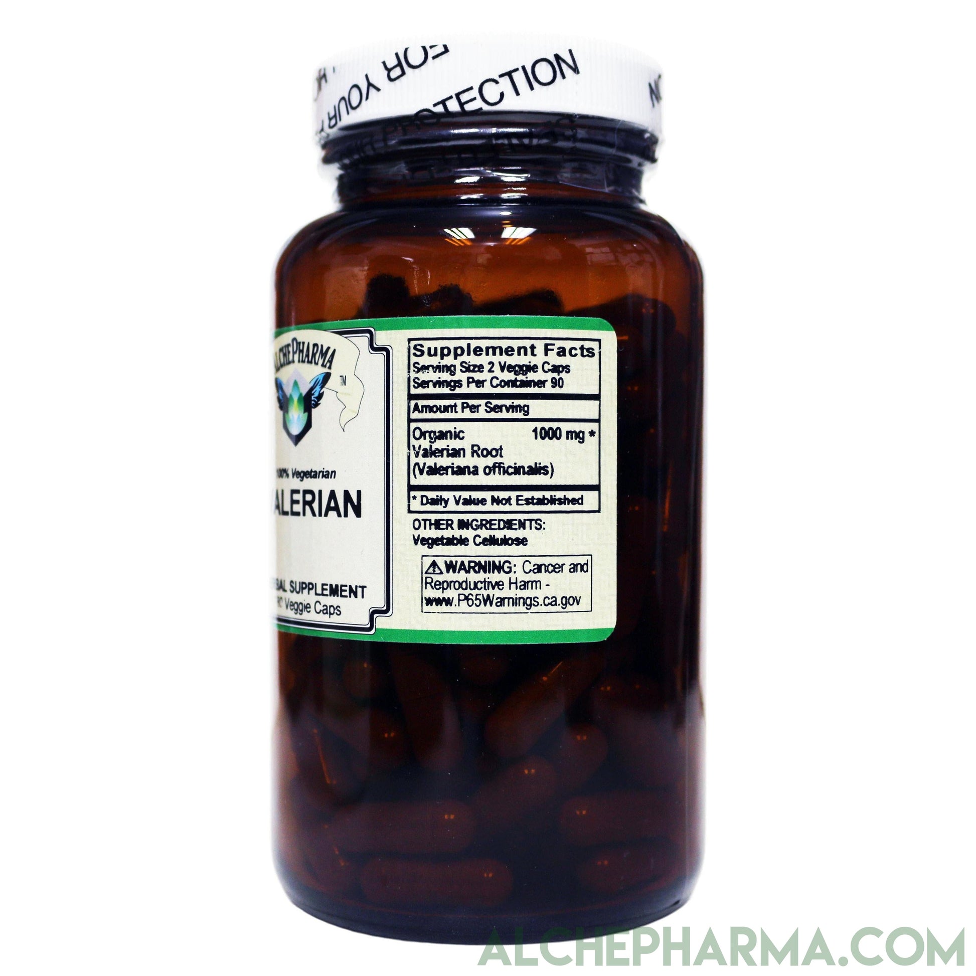 Valerian Root 500mg Capsules- Organic Valeriana officinalis-AlchePharma