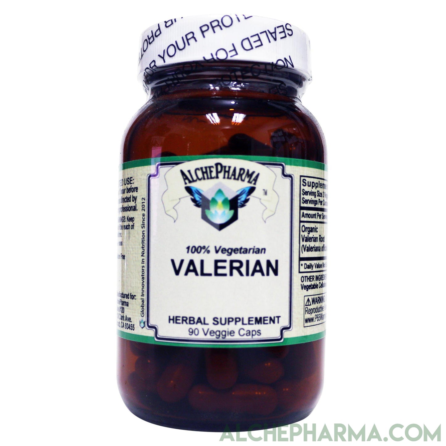 Valerian Root 500mg Capsules- Organic Valeriana officinalis-AlchePharma