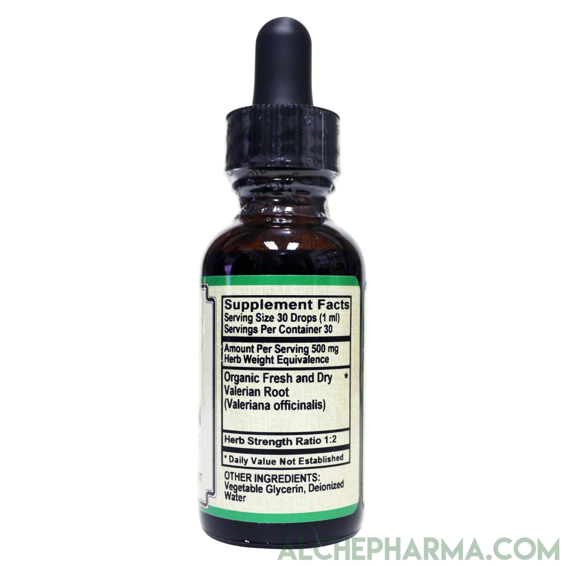Valerian Root Tincture ( Organic Fresh and Dry, Alcohol Free) Valeriana officinalis-Herbs-AlchePharma
