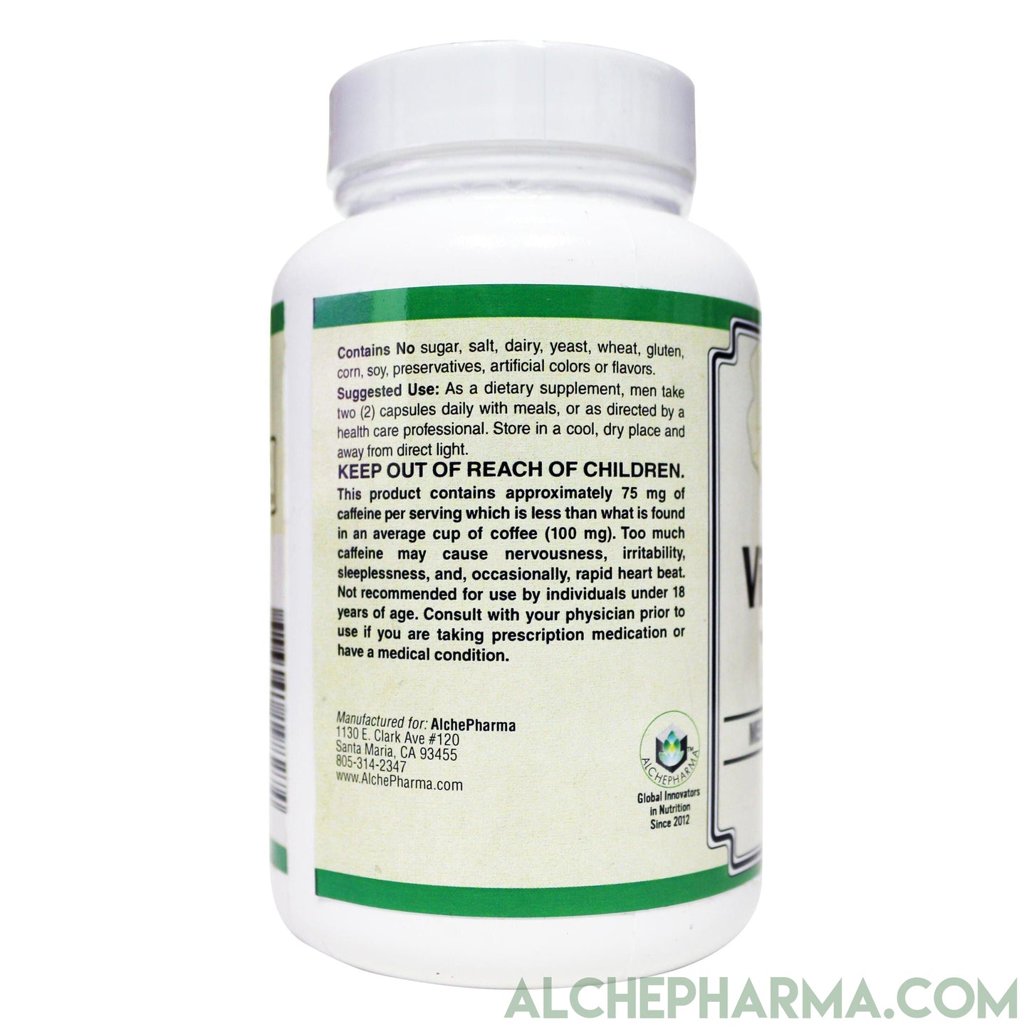 ViriloMax™-Men's Virility Support, with Horny Goat Weed (10% icariins ) and Korean Ginseng-Male Libido-AlchePharma