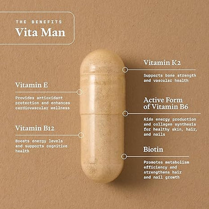 Vita Man - Men's Multivitamin & Vitality Formula - 30 Capsules