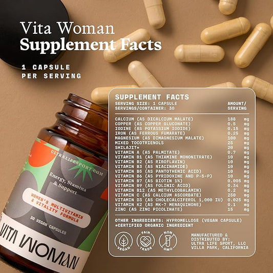 Vita Woman - Women's Multivitamin & Vitality Formula - 30 Capsules