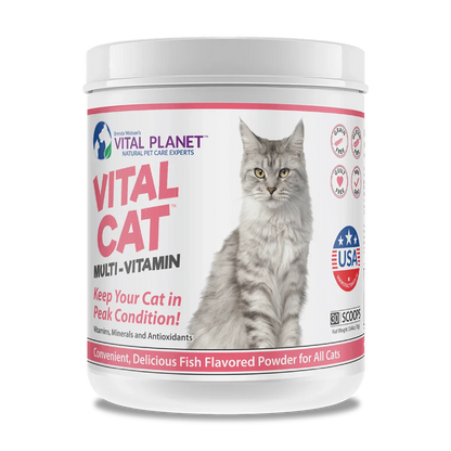 Vital Cat Multi-Vitamin 2.64 Oz. Powder (Fish Flavored)-Pet Supplements-AlchePharma