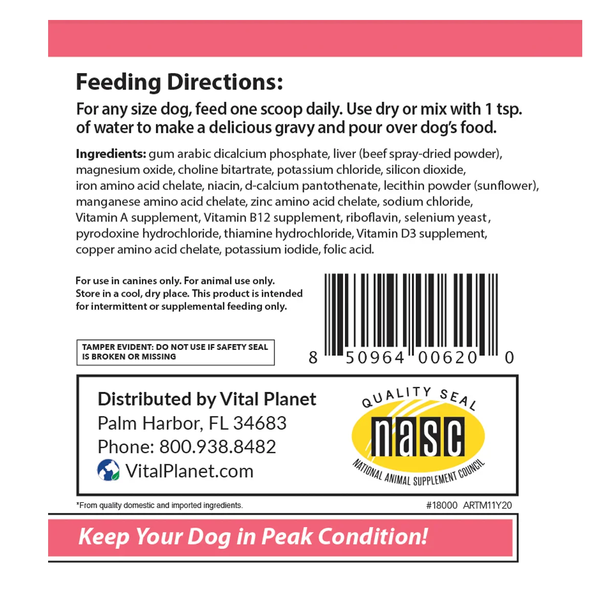Vital Dog Multi-Vitamin 2.64 Oz. Powder (Beef Flavored)-Pet Supplements-AlchePharma