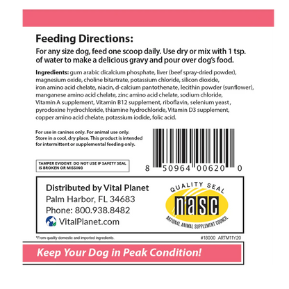 Vital Dog Multi-Vitamin 2.64 Oz. Powder (Beef Flavored)-Pet Supplements-AlchePharma