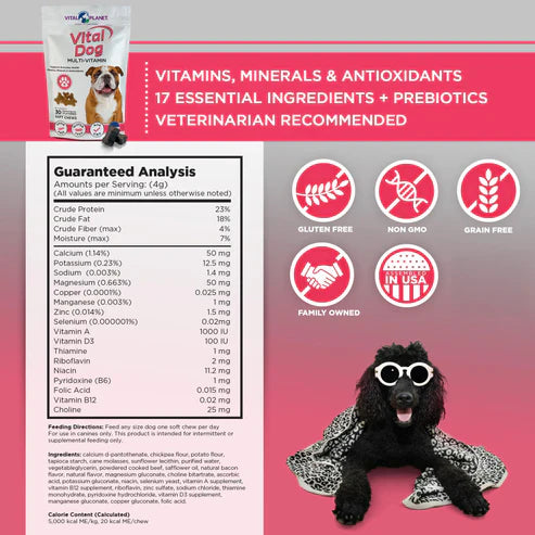 Vital Dog Multivitamin - Soft Chews, 30ct-Multi Vitamin-AlchePharma