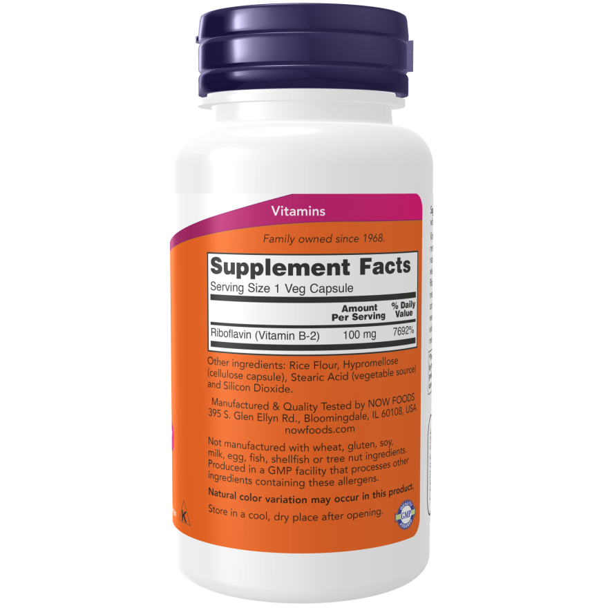Vitamin B-2 100 mg Veg Capsules-Vitamins-AlchePharma