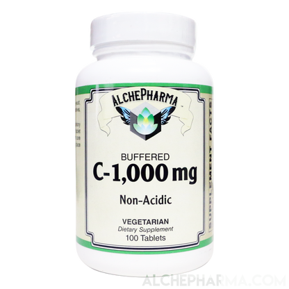 Vitamin C 1000mg buffered calcium and sodium ascorbates with bioflavonoids tablets-AlchePharma