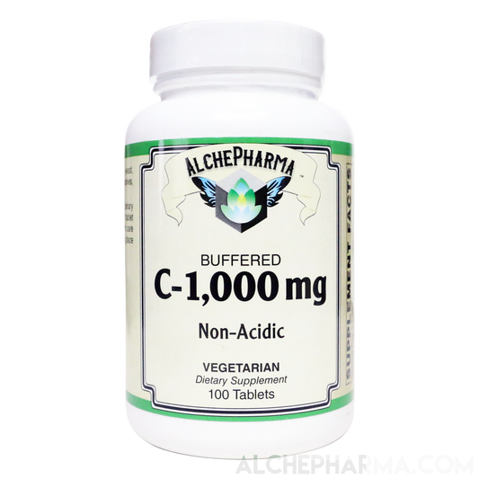 Vitamin C 1000mg buffered calcium and sodium ascorbates with bioflavonoids tablets-AlchePharma