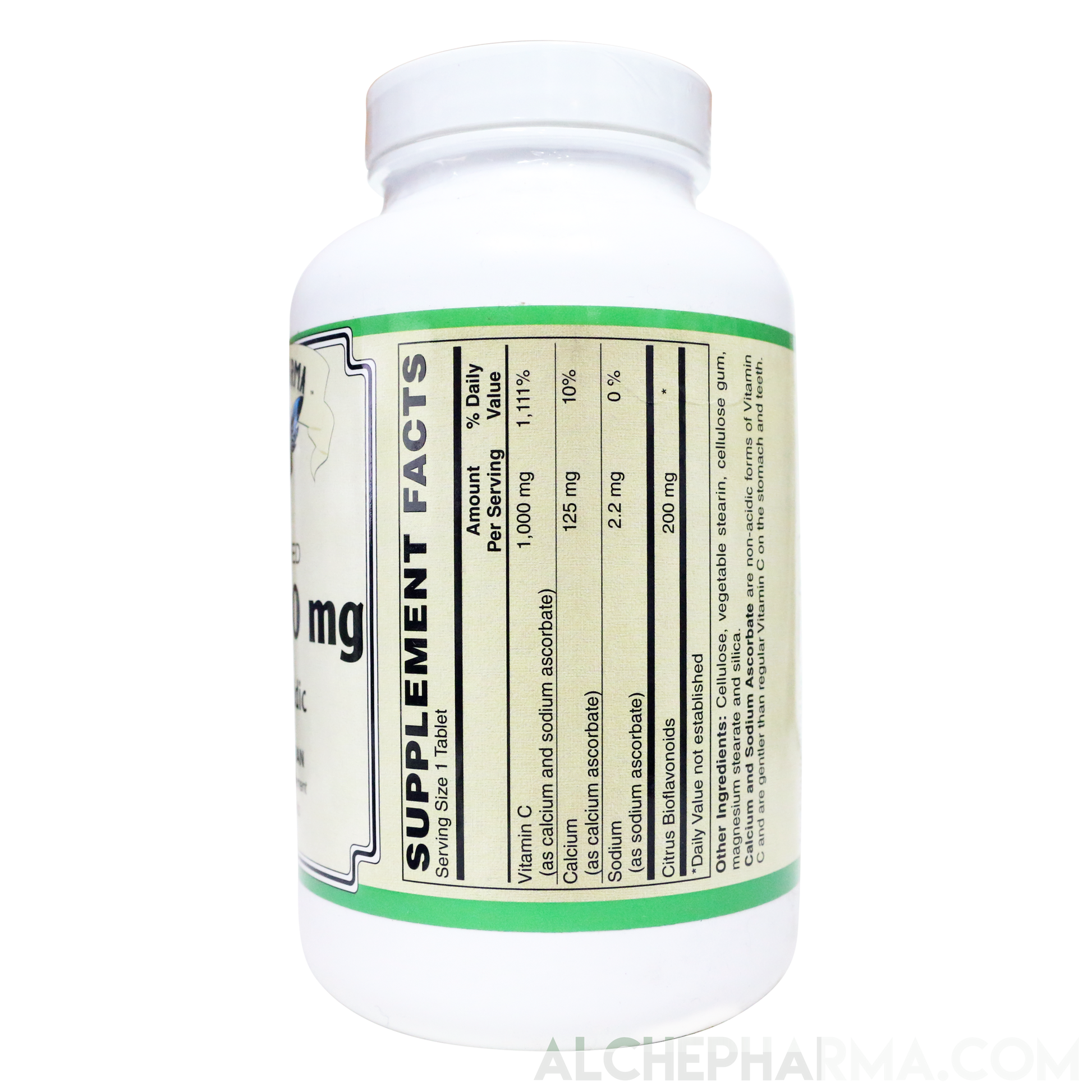 Vitamin C 1000mg buffered calcium and sodium ascorbates with bioflavonoids tablets-AlchePharma