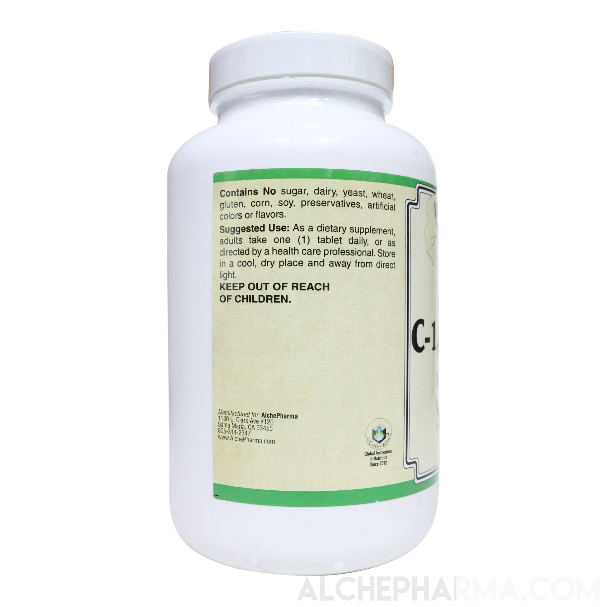 Vitamin C 1000mg buffered calcium and sodium ascorbates with bioflavonoids tablets-AlchePharma