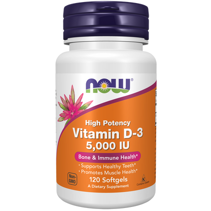 VIT D-3 5000IU 120 SGELS-Vitamins-AlchePharma