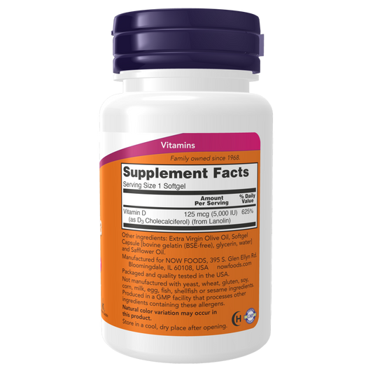VIT D-3 5000IU 120 SGELS-Vitamins-AlchePharma