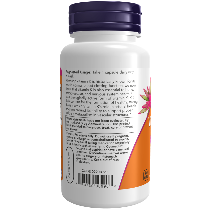 Vitamin K-2 100 mcg Veg Capsules-Vitamins-AlchePharma