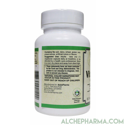 Vitamin K2- MenaquinGold™ (MK-7) Biologically Active, All Natural Source- 45mcg (60 Vcaps)-vitamins-AlchePharma
