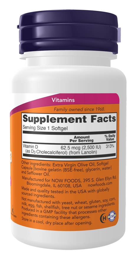 Vitamin D3 2500 IU Softgels