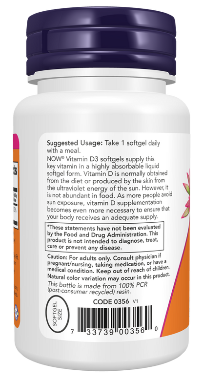 Vitamin D3 2500 IU Softgels