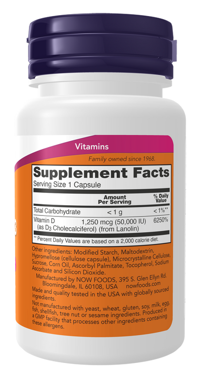 Vitamin D3 50,000 IU Capsules