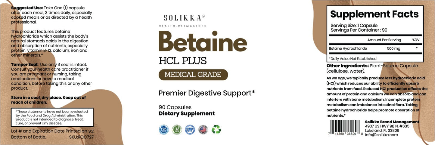 Betaine HCL Plus Medical Grade