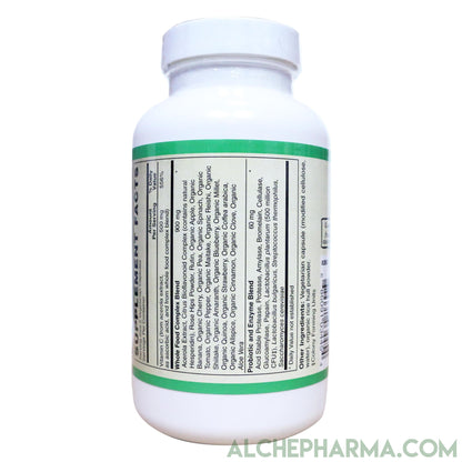 Whole Food Vitamin C ( Acerola Extract, Whole Food Blend ) 500mg = 2caps - Vegan-Anti-Oxidant-AlchePharma