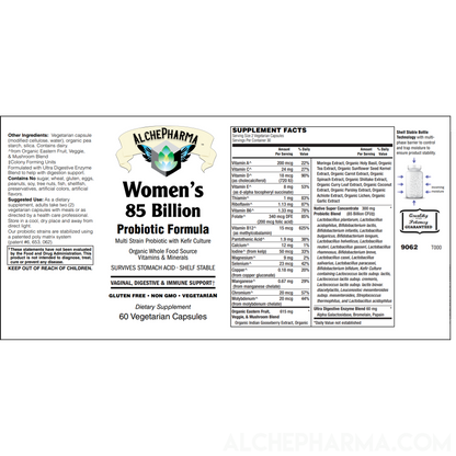 Women's 85 Billion Probiotic Formula- Multi-Strain Probiotic with Kefir Culture-Probiotic-AlchePharma