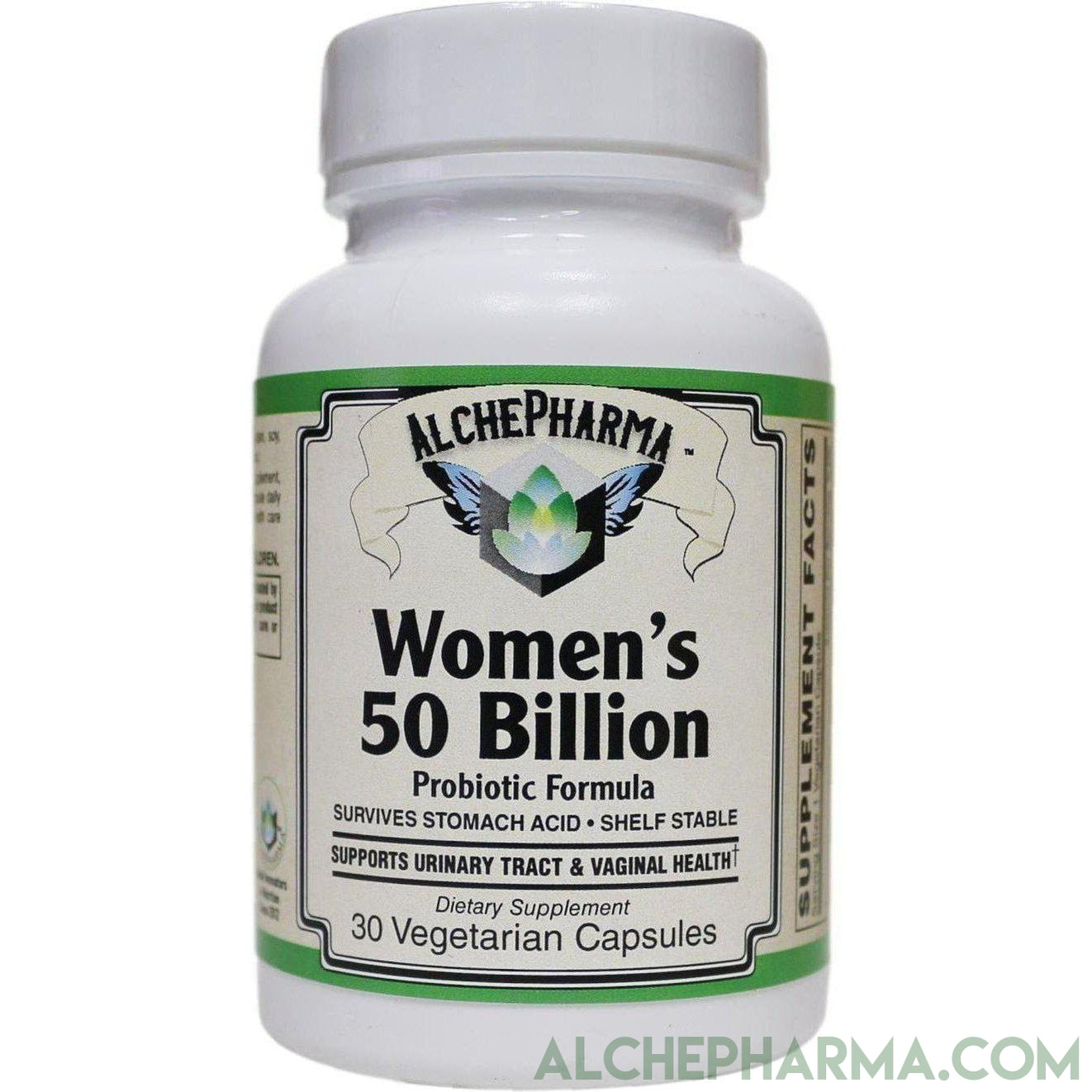 Women’s Probiotic Formula 50 Billion proprietary Lactobacilli and Bifidobacterium blend-AlchePharma-30 Veg Caps-AlchePharma