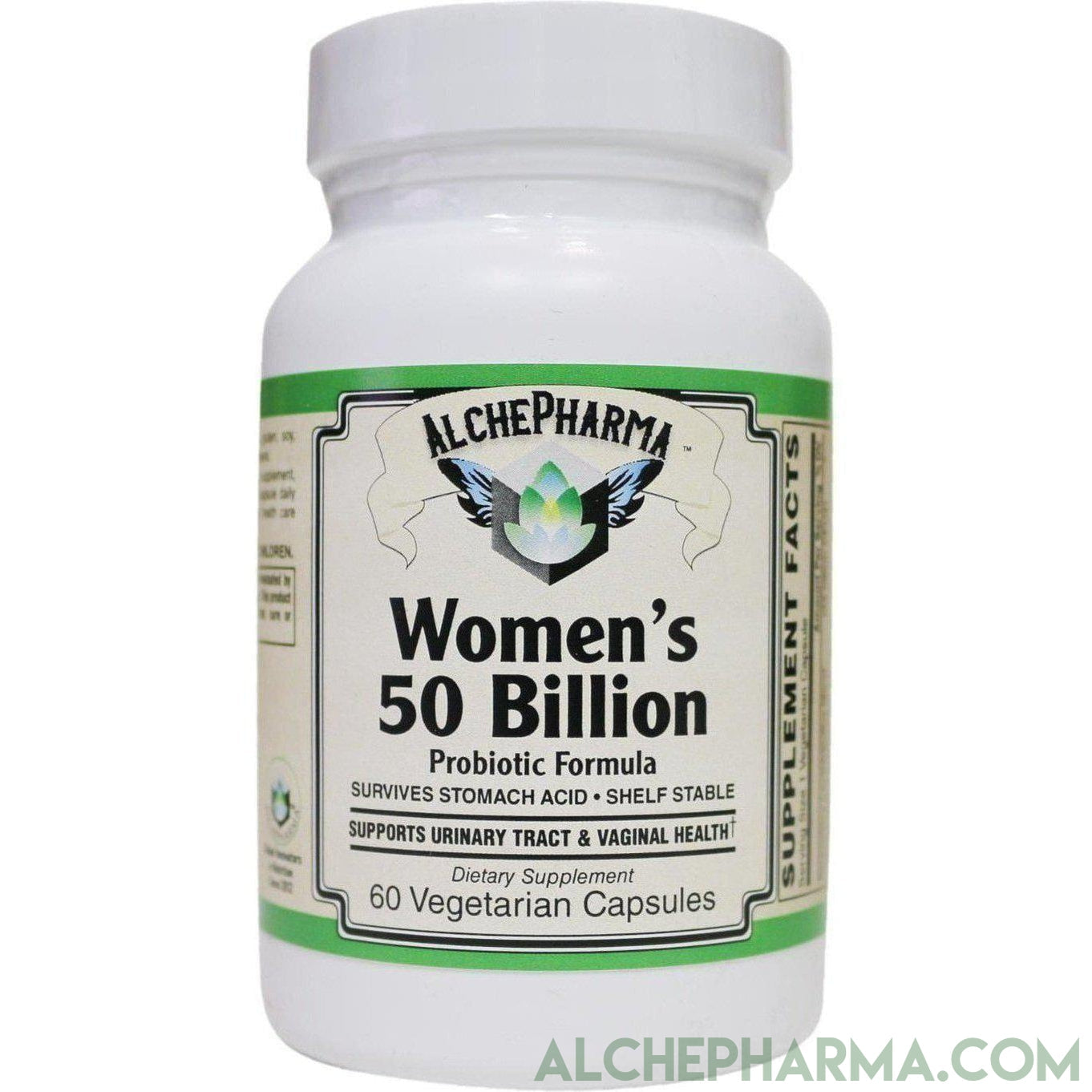 Women’s Probiotic Formula 50 Billion proprietary Lactobacilli and Bifidobacterium blend-AlchePharma-60 Veg Caps-AlchePharma