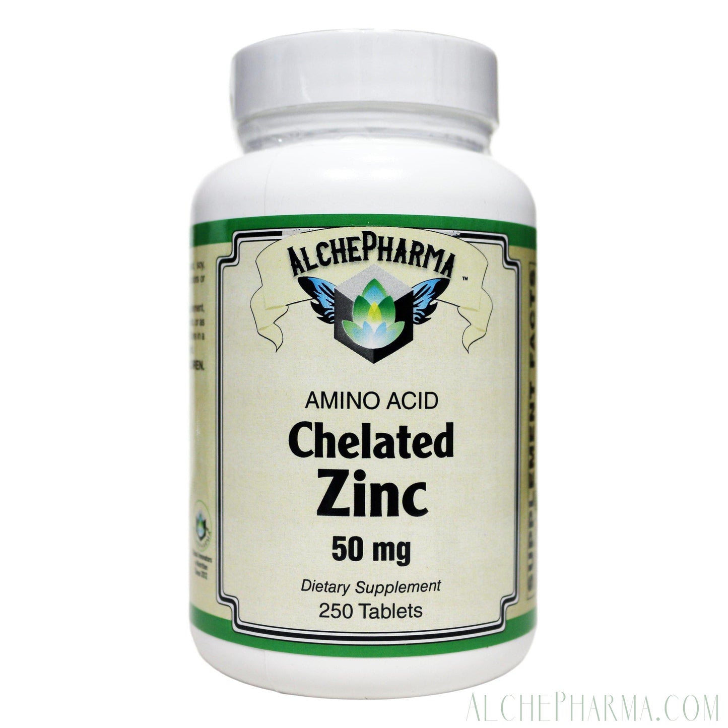 Zinc 50 mg. with natural amino acid chelation.-Minerals-AlchePharma