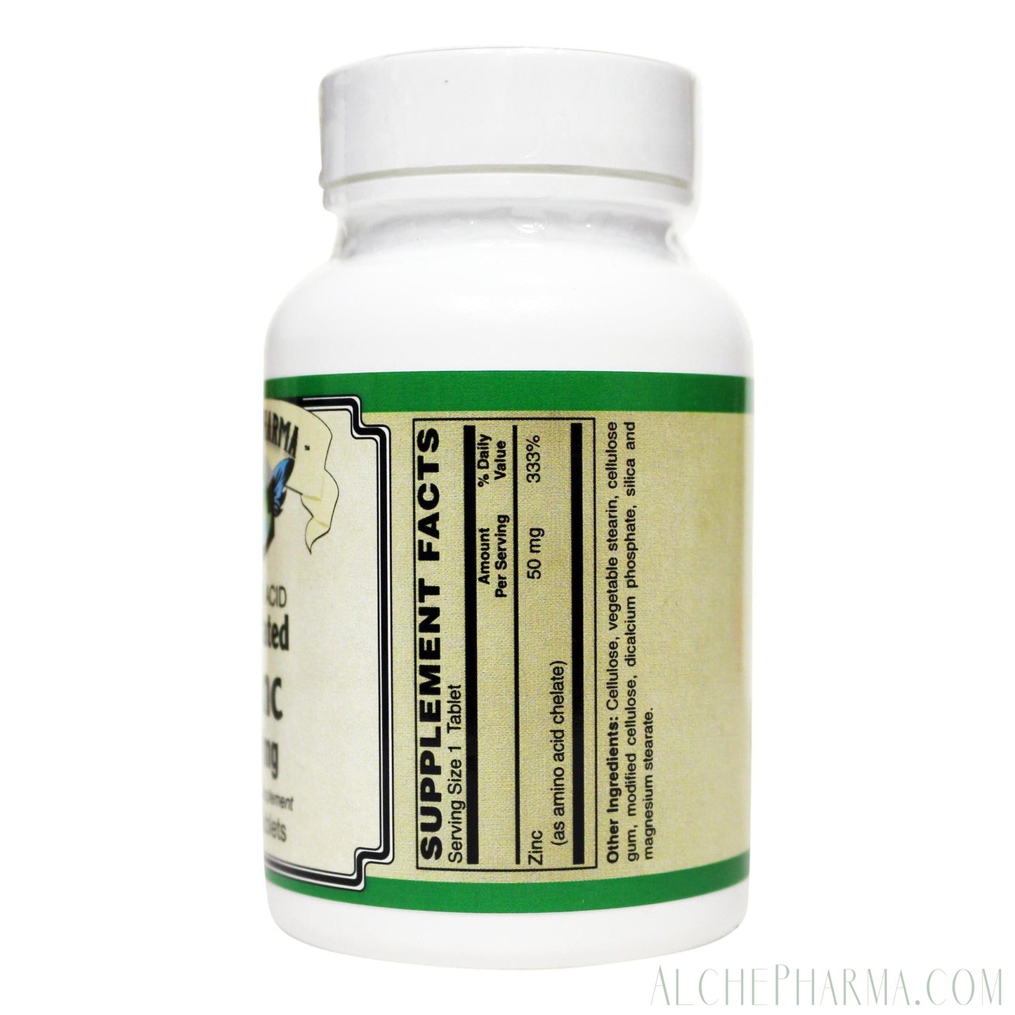 Zinc 50 mg. with natural amino acid chelation.-Minerals-AlchePharma
