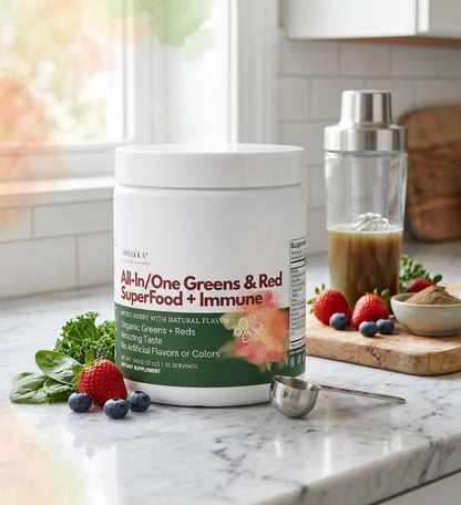 All-In/One Greens & Red SuperFood + Immune 270g Mixed Berry w/Natural Flavor