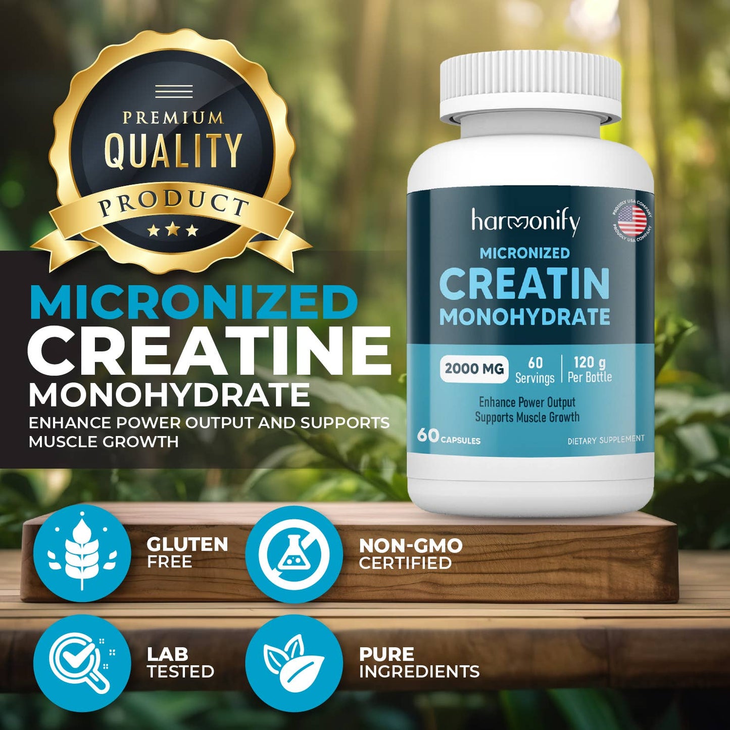 Creatine Monohydrate Amino Acid Powder 2000mg
