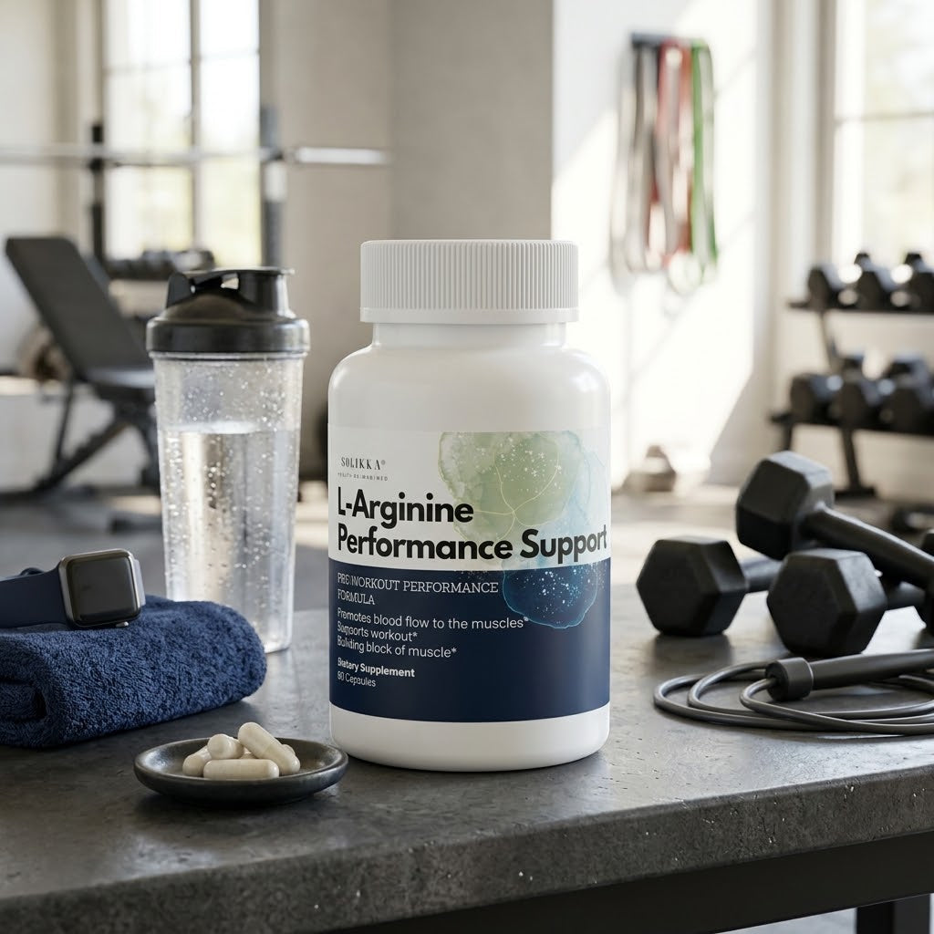 solikka L-Arginine Performance Support – Pre-Workout Formula (60 Capsules)