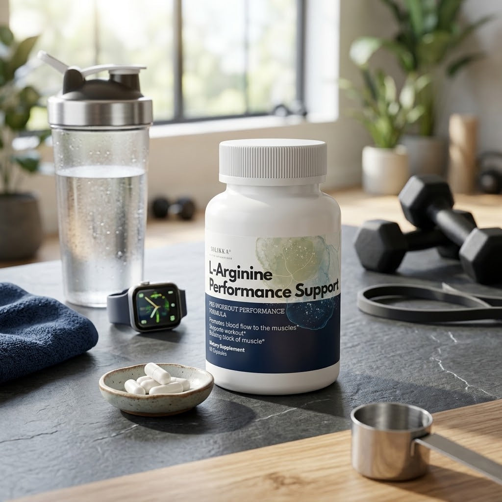 solikka L-Arginine Performance Support – Pre-Workout Formula (60 Capsules)