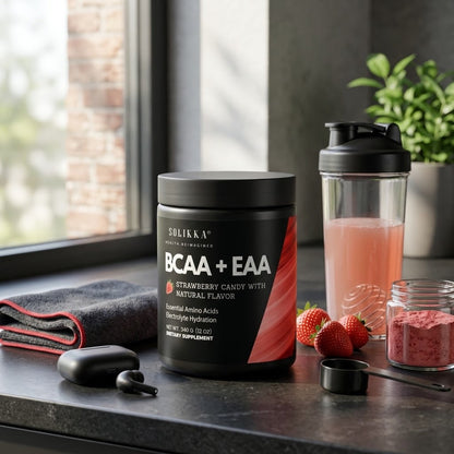 solikka BCAA + EAA Strawberry Candy 300g w/Natural Flavor