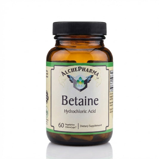Betaine HCl – Digestive Enzyme & Stomach Acid Support (60 Vegetarian ChloroCaps®)