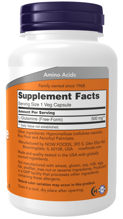 L-Glutamine 500mg 120 Capsules