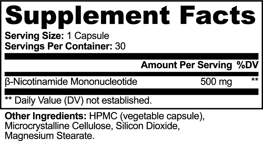 Ultra Premium NMN Infinity+ 30 Capsules