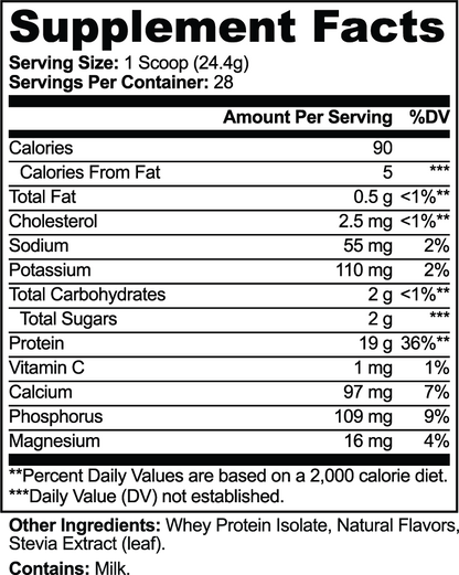 Pure3 100% Whey Protein Isolate (Vanilla) 24.1 Oz