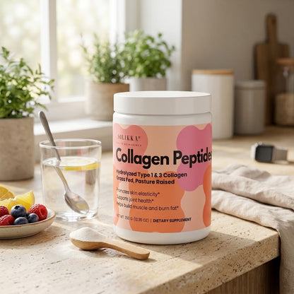 solikka Collagen Peptides – Hydrolyzed Type 1 & 3 Collagen Powder (350g / 12.35 oz)