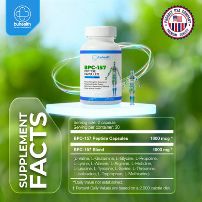 BPC-157 Capsules 1000 mcg | 60 Capsules | Made in USA | GMP