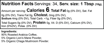Vitality Mushroom Coffee (Medium Roast) 12 Oz