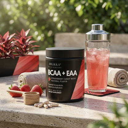 solikka BCAA + EAA Strawberry Candy 300g w/Natural Flavor