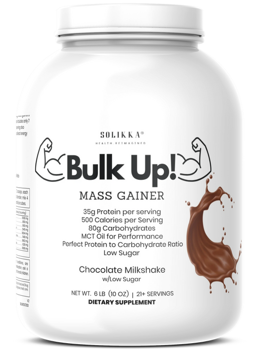 6lb Bulk Up! Mass Gainer Chocolate Milkshake w/Low Sugar
