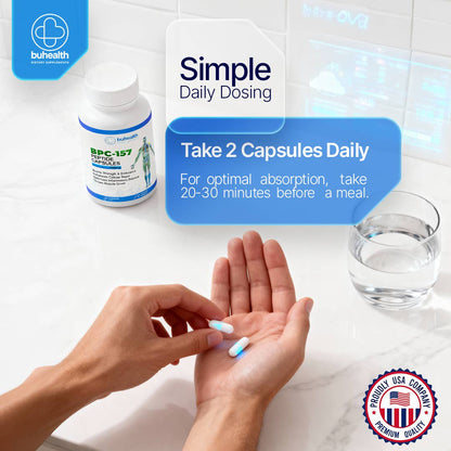 BPC-157 Capsules 1000 mcg | 60 Capsules | Made in USA | GMP