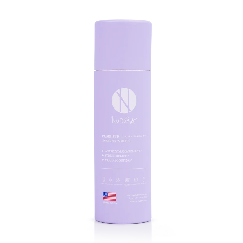 Nudora Probiotic + Prebiotic & Herbs Purple  Mood & Stress Support