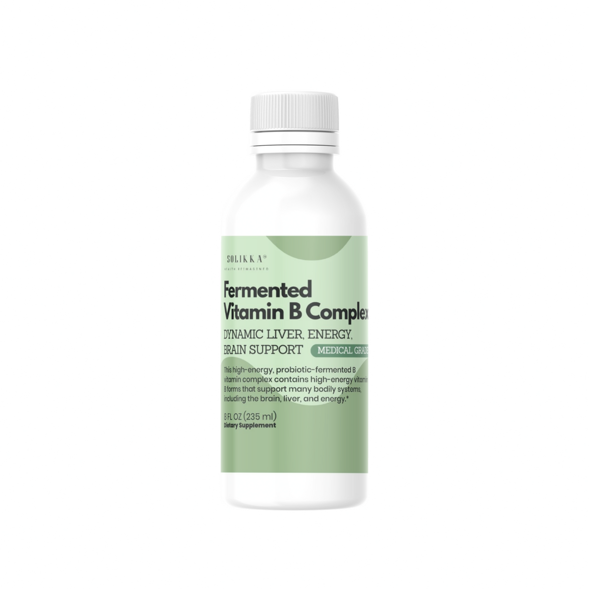 solikka Fermented Vitamin B Complex 8 Fl. Oz. Medical Grade
