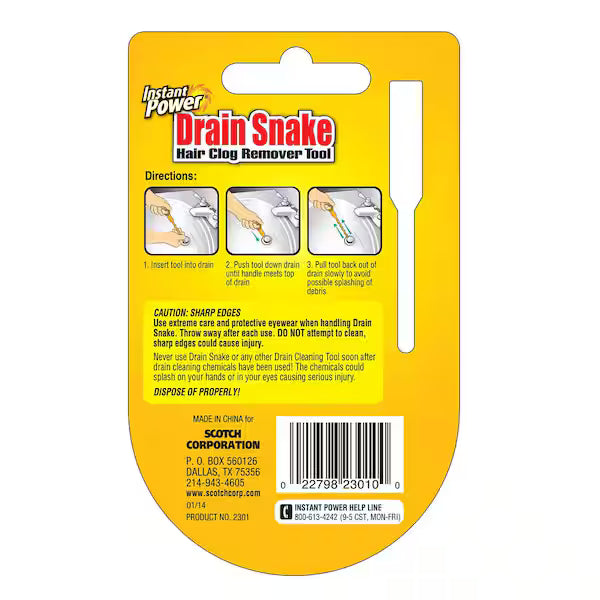 Drain Snake Hair Clog Remover Tool