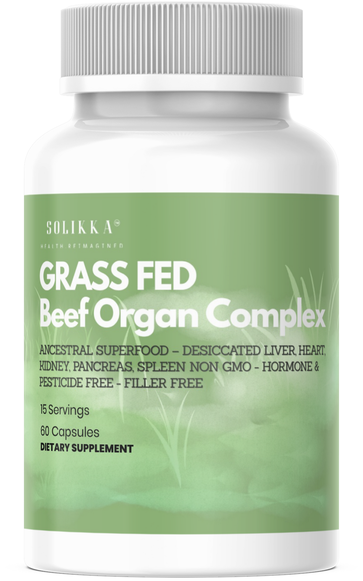 solikka Grass Fed Beef Organ Complex – Ancestral Superfood – Desiccated Liver, Heart, Kidney, Pancreas, Spleen