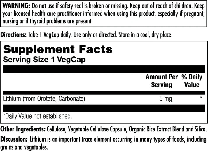 Lithium Orotate 5mg