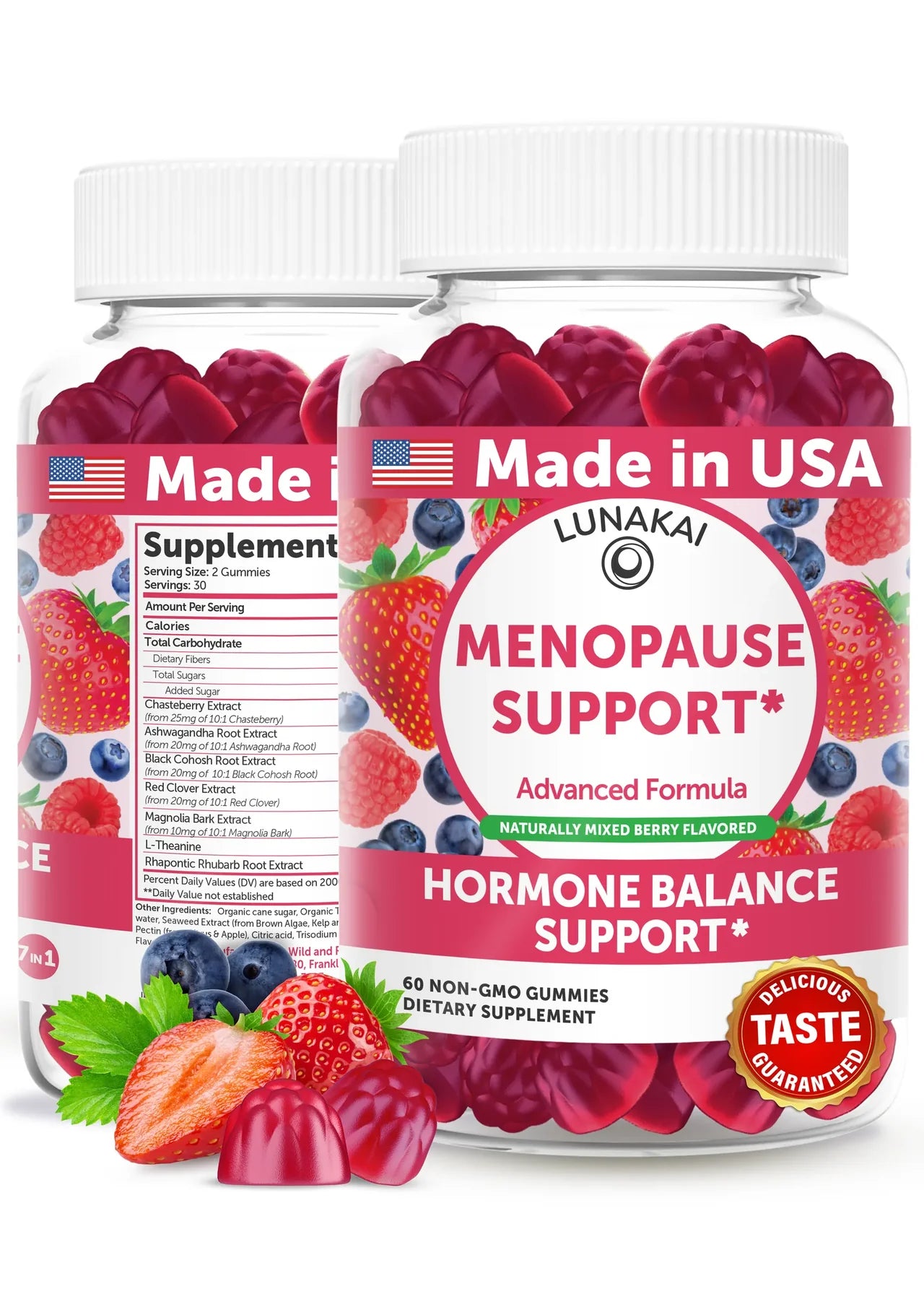 "Menopause Support Gummies Mixed Berry 60 Count
